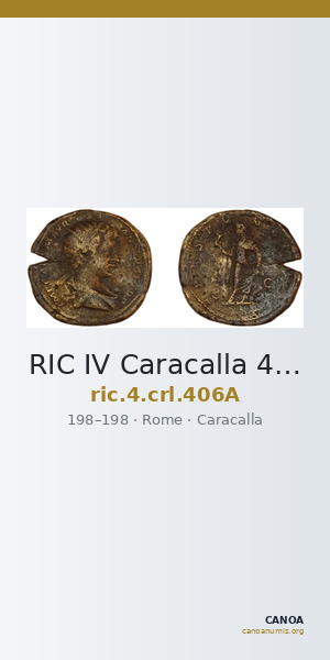 RIC IV Caracalla 406A — CANOA