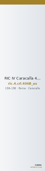 RIC IV Caracalla 406B (as) — CANOA