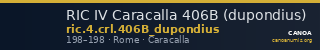 RIC IV Caracalla 406B (dupondius) — CANOA