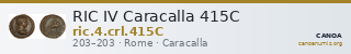 RIC IV Caracalla 415C — CANOA