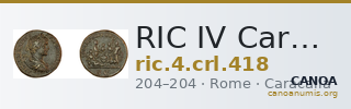 RIC IV Caracalla 418 — CANOA
