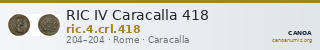 RIC IV Caracalla 418 — CANOA