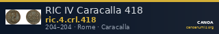 RIC IV Caracalla 418 — CANOA