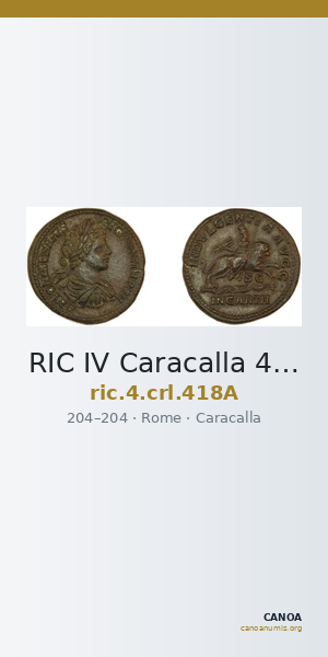 RIC IV Caracalla 418A — CANOA
