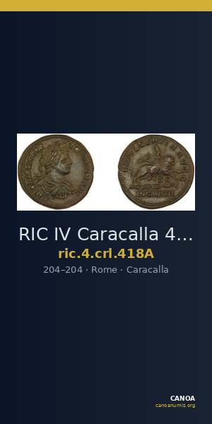 RIC IV Caracalla 418A — CANOA
