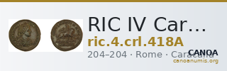 RIC IV Caracalla 418A — CANOA