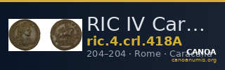 RIC IV Caracalla 418A — CANOA