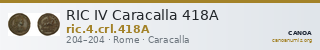 RIC IV Caracalla 418A — CANOA