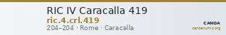 RIC IV Caracalla 419 — CANOA