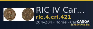 RIC IV Caracalla 421 — CANOA
