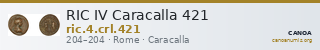 RIC IV Caracalla 421 — CANOA