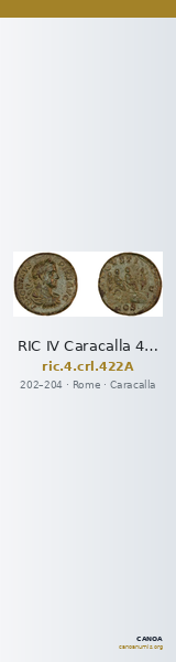 RIC IV Caracalla 422A — CANOA