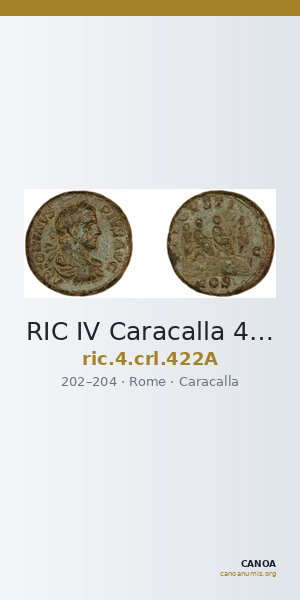 RIC IV Caracalla 422A — CANOA