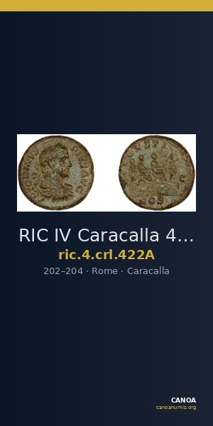 RIC IV Caracalla 422A — CANOA