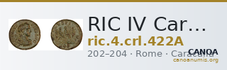 RIC IV Caracalla 422A — CANOA