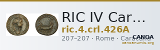 RIC IV Caracalla 426A — CANOA