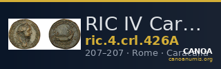 RIC IV Caracalla 426A — CANOA