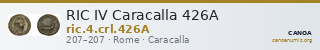 RIC IV Caracalla 426A — CANOA