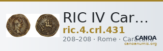 RIC IV Caracalla 431 — CANOA