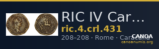 RIC IV Caracalla 431 — CANOA