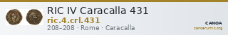 RIC IV Caracalla 431 — CANOA