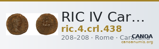 RIC IV Caracalla 438 — CANOA