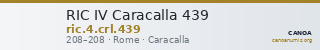 RIC IV Caracalla 439 — CANOA