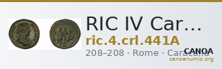RIC IV Caracalla 441A — CANOA