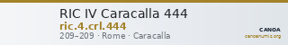 RIC IV Caracalla 444 — CANOA
