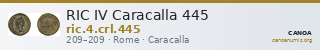 RIC IV Caracalla 445 — CANOA