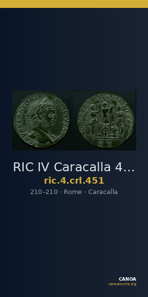 RIC IV Caracalla 451 — CANOA