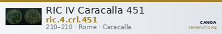 RIC IV Caracalla 451 — CANOA