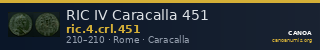RIC IV Caracalla 451 — CANOA