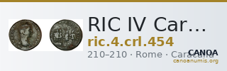 RIC IV Caracalla 454 — CANOA