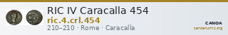 RIC IV Caracalla 454 — CANOA