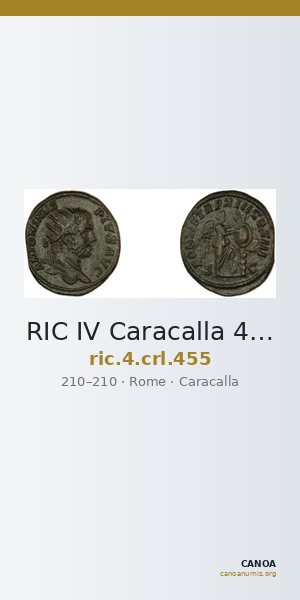 RIC IV Caracalla 455 — CANOA