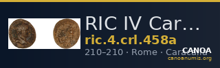 RIC IV Caracalla 458a — CANOA