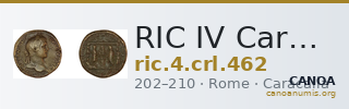 RIC IV Caracalla 462 — CANOA