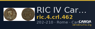 RIC IV Caracalla 462 — CANOA