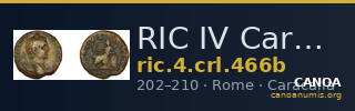 RIC IV Caracalla 466b — CANOA