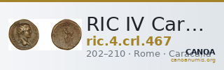 RIC IV Caracalla 467 — CANOA