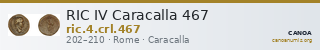 RIC IV Caracalla 467 — CANOA