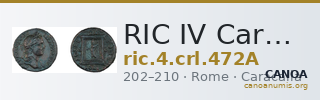 RIC IV Caracalla 472A — CANOA