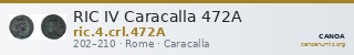 RIC IV Caracalla 472A — CANOA
