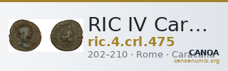 RIC IV Caracalla 475 — CANOA
