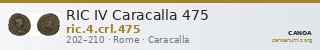 RIC IV Caracalla 475 — CANOA