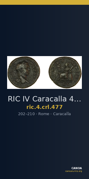 RIC IV Caracalla 477 — CANOA