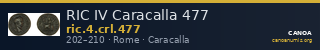 RIC IV Caracalla 477 — CANOA