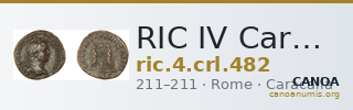 RIC IV Caracalla 482 — CANOA