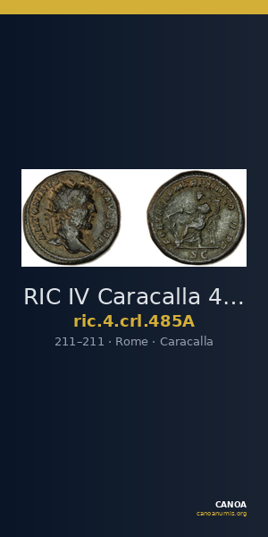 RIC IV Caracalla 485A — CANOA